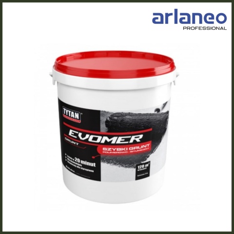 Tytan Evomer Szybki Grunt 9kg – Polimerowo-Bitumiczny, Czarny, Pod Hydroizolacje