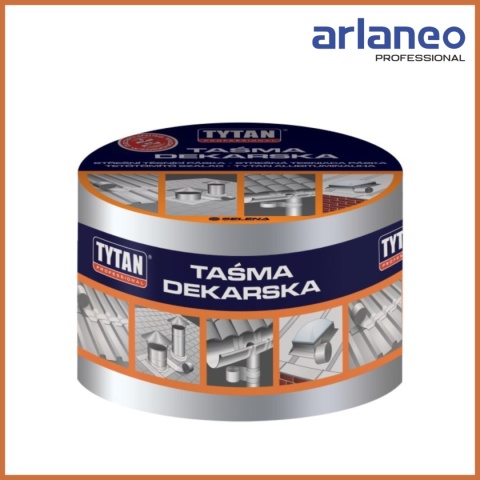 TAŚMA USZCZELNIAJĄCA DEKARSKA 10CM*10MB SREBRNA/ALUMINIOWA TYTAN TAŚMA USZCZELNIAJĄCA DEKARSKA 10CM*10MB SREBRNA/ALUMINIOWA TYTAN