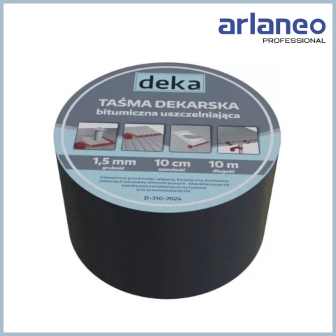 TAŚMA USZCZELNIAJĄCA DEKARSKA ALUBUTYL 10CM*10MB CZARNY DEKA TAŚMA USZCZELNIAJĄCA DEKARSKA ALUBUTYL 10CM*10MB CZARNY DEKA
