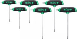 ZES. KLUCZY TRZPIEN. COMFORTGRIP Z RĘKOJEŚCIĄ T, TORX 6SZT WIHA