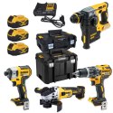 ZESTAW COMBO 18V DCG405+DCH273+DCD796+DCF887+3*5.0AH TSTAK DEWALT