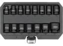 ZESTAW NASADEK UDAROWYCH KRÓTKICH 1/2'' 15 SZT. 10-27 MM YATO