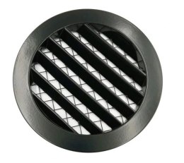 KRATKA ŚCIENNA ALUMINIOWA Z SIATKĄ CZARNY MAT 200MM AIR ROXY