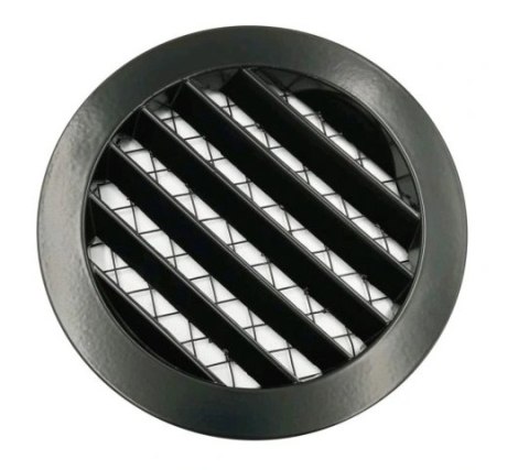 KRATKA ŚCIENNA ALUMINIOWA Z SIATKĄ CZARNY MAT 200MM AIR ROXY