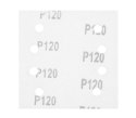 PAPIER ŚCIERNY KWADRAT P120 113*113MM, 8 OTW. 5 SZT. NEO PAPIER ŚCIERNY KWADRAT P120 113*113MM, 8 OTW. 5 SZT. NEO