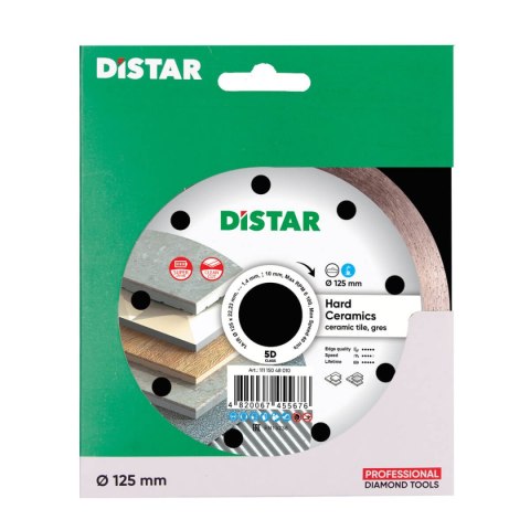 TARCZA DIAMENTOWA HARD CERAMICS 125*1.4*22,23MM DISTAR TARCZA DIAMENTOWA HARD CERAMICS 125*1.4*22,23MM DISTAR