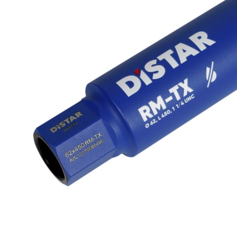 WIERTŁO DIAMENTOWE, KORONOWE RM-TX 62*450, 1 1/4' UNC DISTAR WIERTŁO DIAMENTOWE, KORONOWE RM-TX 62*450, 1 1/4' UNC DISTAR