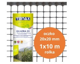 SIATKA PVC QUADRA 20 GRAFIT 1.0M*10MB OCZKO 20MM UN