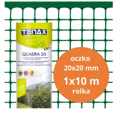 SIATKA PVC QUADRA 20 ZIELONA 1.0M*10MB OCZKO 20MM UN
