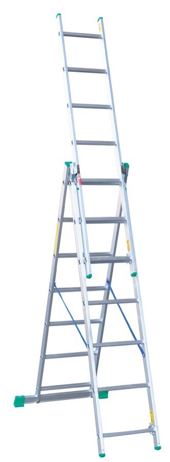 DRABINA ALUMINIOWA 3-ELEMENTOWA 420CM 7+7+7 SZCZEBLI DRABINA ALUMINIOWA 3-ELEMENTOWA 420CM 7+7+7 SZCZEBLI