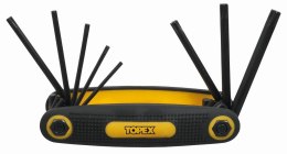 KLUCZE TORX ZESTAW 8-CZĘŚCIOWY 'SCYZORYK' T9-T40MM