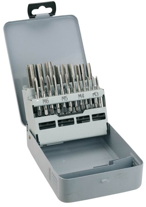 KOMPLET GWINTOWNIKÓW M3-M12 21CZĘŚCI KOMPLET GWINTOWNIKÓW M3-M12 21CZĘŚCI