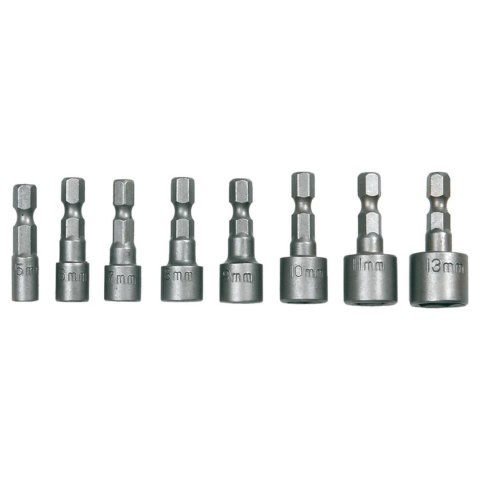 NASADKI WKRĘTAKÓW 1/4 5-13MM KOMPLET NASADKI WKRĘTAKÓW 1/4 5-13MM KOMPLET