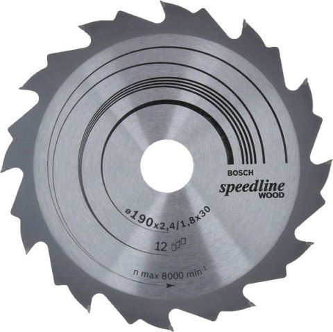 PIŁA TARCZOWA H SPEEDLINE 190*2,6*30Z12 PIŁA TARCZOWA H SPEEDLINE 190*2,6*30Z12