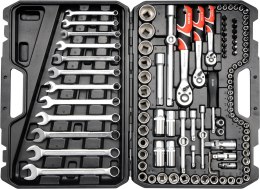 ZESTAW NARZĘDZIOWY 1/4'' 3/8'' 1/2'' 111CZĘŚCI XL YATO