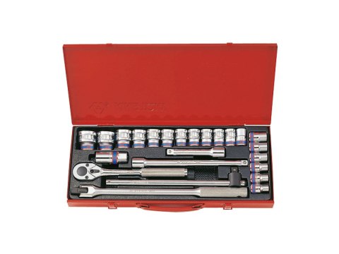 KOMPLET NASADEK 1/2'' 24CZ.KRÓTKIE 6-KĄTNE 10-32MM KING TONY KOMPLET NASADEK 1/2'' 24CZ.KRÓTKIE 6-KĄTNE 10-32MM KING TONY