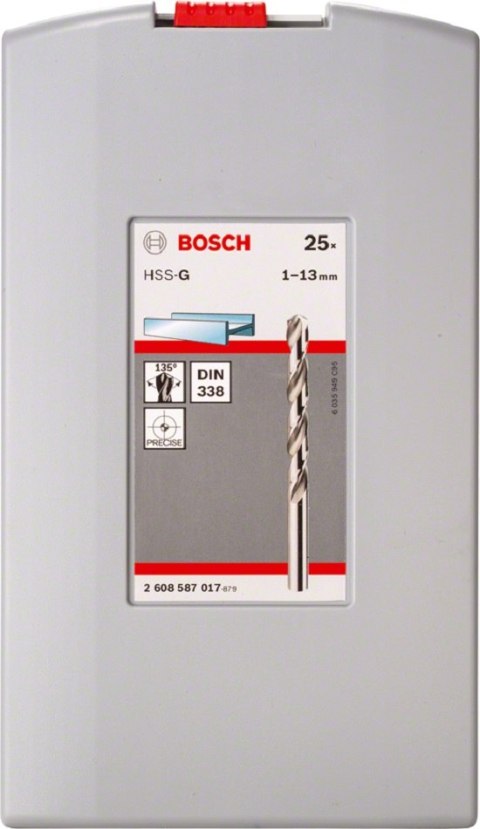 KOMPLET WIERTEŁ DO METALU HSS-G ZESTAW 25 SZT BOSCH KOMPLET WIERTEŁ DO METALU HSS-G ZESTAW 25 SZT BOSCH