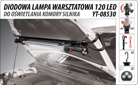 LAMPA OŚWIETLENIOWA KOMORY SILNIKA 120 LED YATO LAMPA OŚWIETLENIOWA KOMORY SILNIKA 120 LED YATO