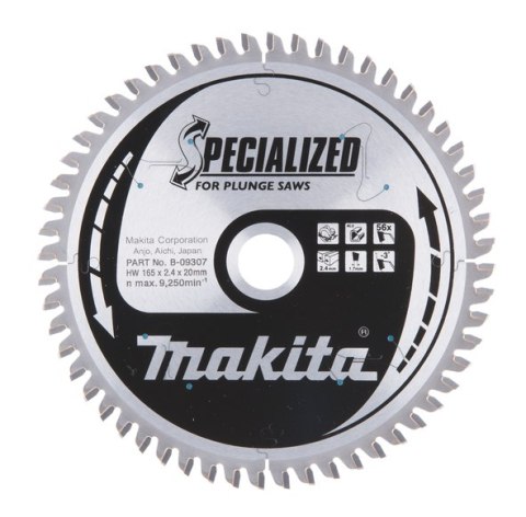PIŁA SPIEKOWA DO ALUMINIUM 165*20 56Z MAKITA PIŁA SPIEKOWA DO ALUMINIUM 165*20 56Z MAKITA