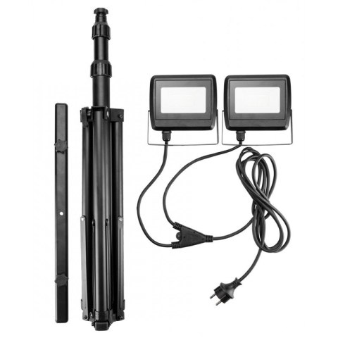 REFLEKTOR PODWÓJNY NA STATYWIE 2*30W LED 5400LM NEO REFLEKTOR PODWÓJNY NA STATYWIE 2*30W LED 5400LM NEO