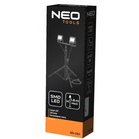 REFLEKTOR PODWÓJNY NA STATYWIE 2*30W LED 5400LM NEO REFLEKTOR PODWÓJNY NA STATYWIE 2*30W LED 5400LM NEO