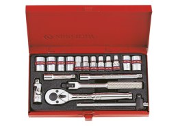 ZESTAW NASADEK 1/4'' KRÓTKIE 18 CZĘŚCI 4-12MM KING TONY