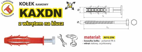 KOŁEK RAMOWY WSZECHSTRONNY KAXDN 12*100MM NYLON UN KOŁEK RAMOWY WSZECHSTRONNY KAXDN 12*100MM NYLON UN