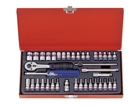 KOMPLET NASADEK 1/4 6-KĄTNE 39 SZTUK 4-13MM Z AKCESORIAMI KING TONY KOMPLET NASADEK 1/4 6-KĄTNE 39 SZTUK 4-13MM Z AKCESORIAMI KING TONY