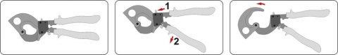 NOŻYCE ZAPADKOWE DO KABLI 380MM L-330 YATO NOŻYCE ZAPADKOWE DO KABLI 380MM L-330 YATO