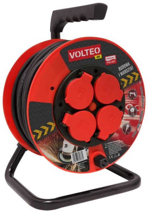 PRZEDŁUŻACZ HEAVY DUTY NA BĘBNIE 40M PRZEWÓD H05RR-F 3*1,5MM VOLTEO PRZEDŁUŻACZ HEAVY DUTY NA BĘBNIE 40M PRZEWÓD H05RR-F 3*1,5MM VOLTEO