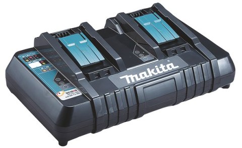 ŁADOWARKA 2-GNIAZDA MAKITA 18V DC18RD | Szybkie Ładowanie | Kompatybilna z LI-ION/NI-MH | 9A | Złącze USB ŁADOWARKA 2-GNIAZDA MAKITA 18V DC18RD | Szybkie Ładowanie | Kompatybilna z LI-ION/NI-MH | 9A | Złącze USB