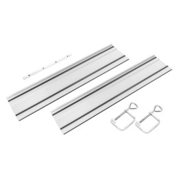SZYNY PROWADZĄCE 2*700MM 2 ZACISKI ŁĄCZNIK GRAPHITE