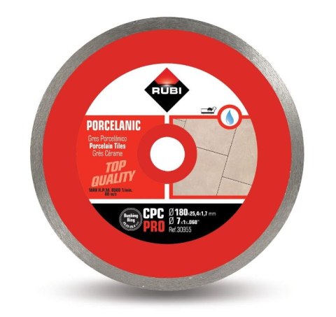 TARCZA DIAMENTOWA DO GRESU PORCELANOWEGO CPC 180 PRO RUBI TARCZA DIAMENTOWA DO GRESU PORCELANOWEGO CPC 180 PRO RUBI