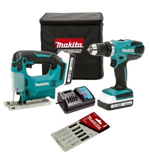 ZESTAW COMBO 18 V JV183D+DF457D 2*1.5 AH TORBA MAKITA ZESTAW COMBO 18 V JV183D+DF457D 2*1.5 AH TORBA MAKITA