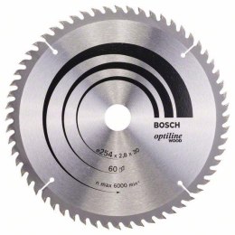 PIŁA TARCZOWA-T OPTILINE WOOD 254*30/Z60 BOSCH