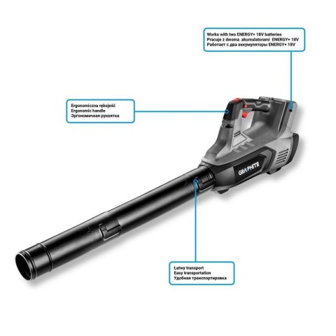 AKUMULATOROWA DMUCHAWA DO LIŚCI 36V ENERGY+ GRAPHITE AKUMULATOROWA DMUCHAWA DO LIŚCI 36V ENERGY+ GRAPHITE