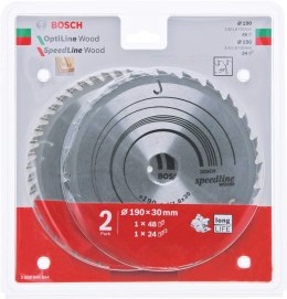 TARCZA PILARSKA 190*30/48 T 2 SZT. BOSCH