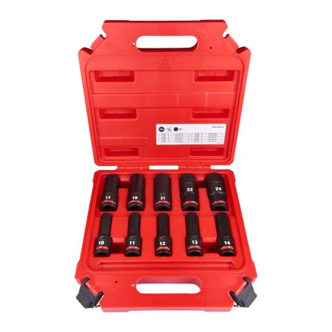 ZESTAW NASADEK UDAROWYCH 1/2'' DŁUGIE 10SZT MILWAUKEE