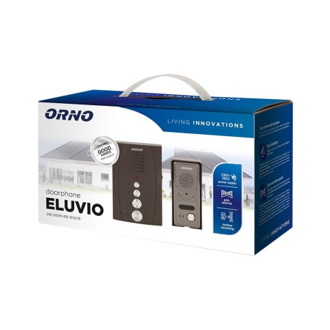 DOMOFON JEDNORODZINNY N/T BEZSŁUCHAWKOWY CZARNY ELUVIO ORNO DOMOFON JEDNORODZINNY N/T BEZSŁUCHAWKOWY CZARNY ELUVIO ORNO