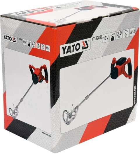 MIESZADŁO DO ZAPRAW 18V 2,0AH ,ŁADOWARKA 1H YATO MIESZADŁO DO ZAPRAW 18V 2,0AH ,ŁADOWARKA 1H YATO