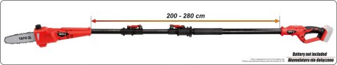 OKRZESYWARKA NA WYSIĘGNIKU 18V 2.0-2.8M BEZ AKUMULATORA YATO OKRZESYWARKA NA WYSIĘGNIKU 18V 2.0-2.8M BEZ AKUMULATORA YATO