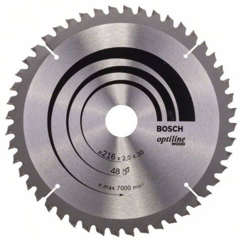 PIŁA TARCZOWA-T OPTILINE WOOD 216*2,0*30/Z48 BOSCH PIŁA TARCZOWA-T OPTILINE WOOD 216*2,0*30/Z48 BOSCH