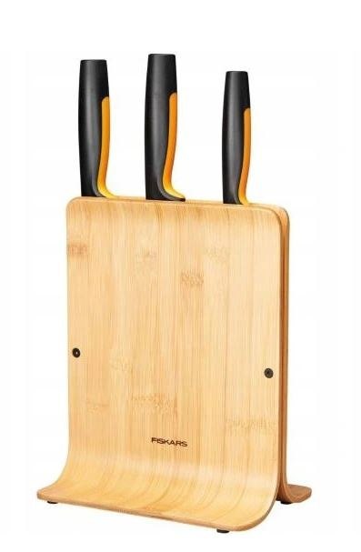 ZESTAW 3 NOŻY W BLOKU BAMBUSOWYM FISKARS FUNCTIONAL FORM | KOMPLET DLA KAŻDEGO KUCHARZA ZESTAW 3 NOŻY W BLOKU BAMBUSOWYM FISKARS FUNCTIONAL FORM | KOMPLET DLA KAŻDEGO KUCHARZA