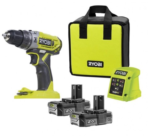 AKU. WIERTARKO-WKRĘTARKA R18PD2-220S 2*2.0AH ONE+ RYOBI AKU. WIERTARKO-WKRĘTARKA R18PD2-220S 2*2.0AH ONE+ RYOBI