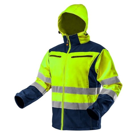 KURTKA ROBOCZA OSTRZEGAWCZA SOFTSHELL Z KAPTUREM ŻÓŁTA XXL NEO KURTKA ROBOCZA OSTRZEGAWCZA SOFTSHELL Z KAPTUREM ŻÓŁTA XXL NEO