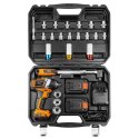 KLUCZ UDAROWY AKUMULATOROWY 2*18V,2.0AH,ZESTAW NASADEK 1/2'' NEO