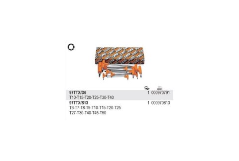 KOMPLET KLUCZY TRZPIENIOWO-KĄTOWYCH TORX 6SZT.10-40MM BETA KOMPLET KLUCZY TRZPIENIOWO-KĄTOWYCH TORX 6SZT.10-40MM BETA