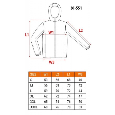 KURTKA SOFTSHELL Z KAPTUREM ODPINANYM, ROZMIAR L NEO KURTKA SOFTSHELL Z KAPTUREM ODPINANYM, ROZMIAR L NEO