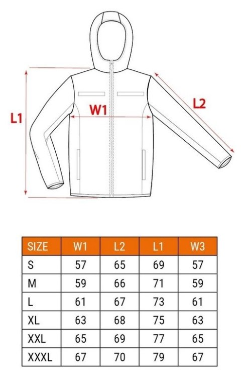 KURTKA SOFTSHELL Z KAPTUREM POMARAŃCZOWA, ROZMIAR M NEO KURTKA SOFTSHELL Z KAPTUREM POMARAŃCZOWA, ROZMIAR M NEO