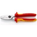 NOŻYCE DO KABLI IZOLOWANE PODWÓJNE OSTRZE 200MM KNIPEX